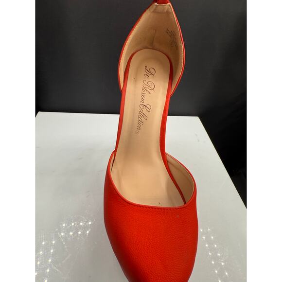 De Blossom Collection Red Leather 6”Stiletto Heals Size 8W - Picture 6 of 14